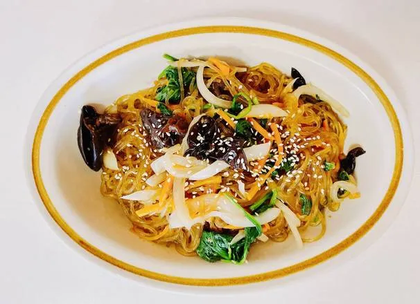 Tteokbokki spicy rice cakes at Diane's Kitchen in Saskatoon, SK